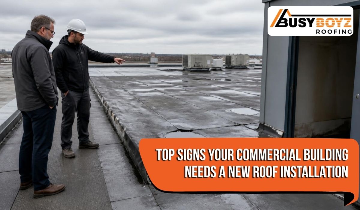 Commercial roof installation for an Edmonton building needing a new roofing system